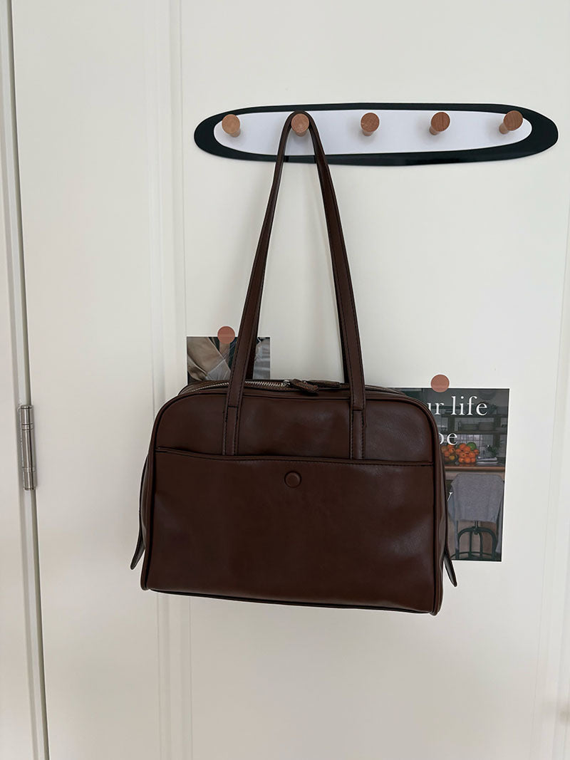 Women Vintage Shoulder Bag Portable Large Capacity Tote Bag