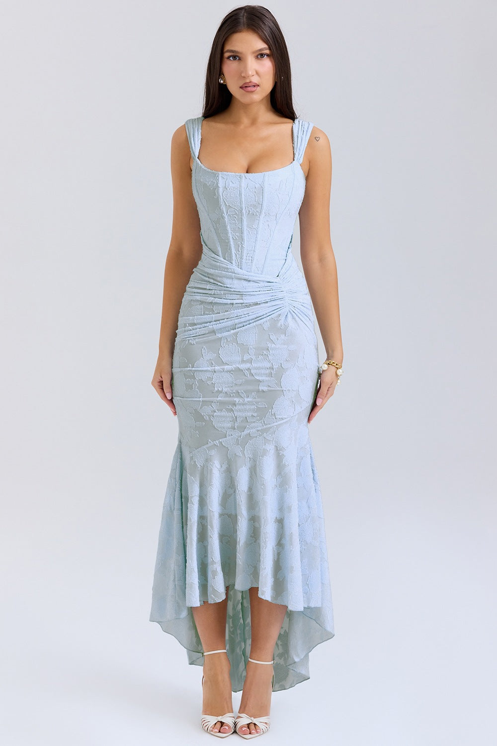 Off-Shoulder Tubular Bodycon Dress Fishtail Woman