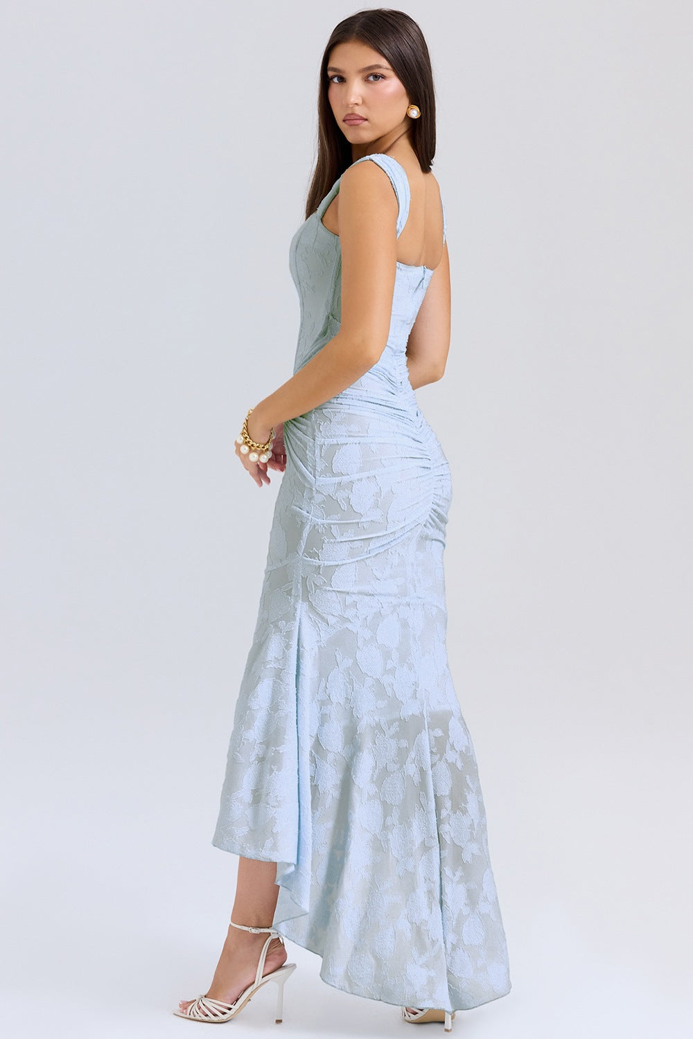 Off-Shoulder Tubular Bodycon Dress Fishtail Woman