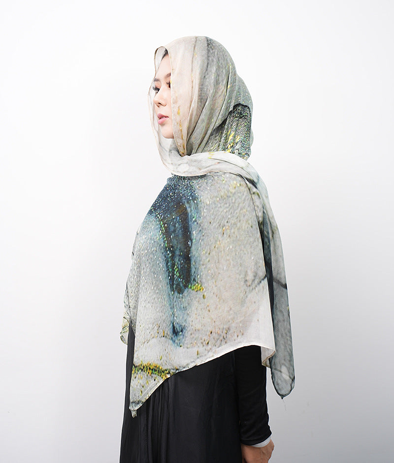 Cotton Headscarf Soft Lightweight and Breathable Daily Fashion Headscarf