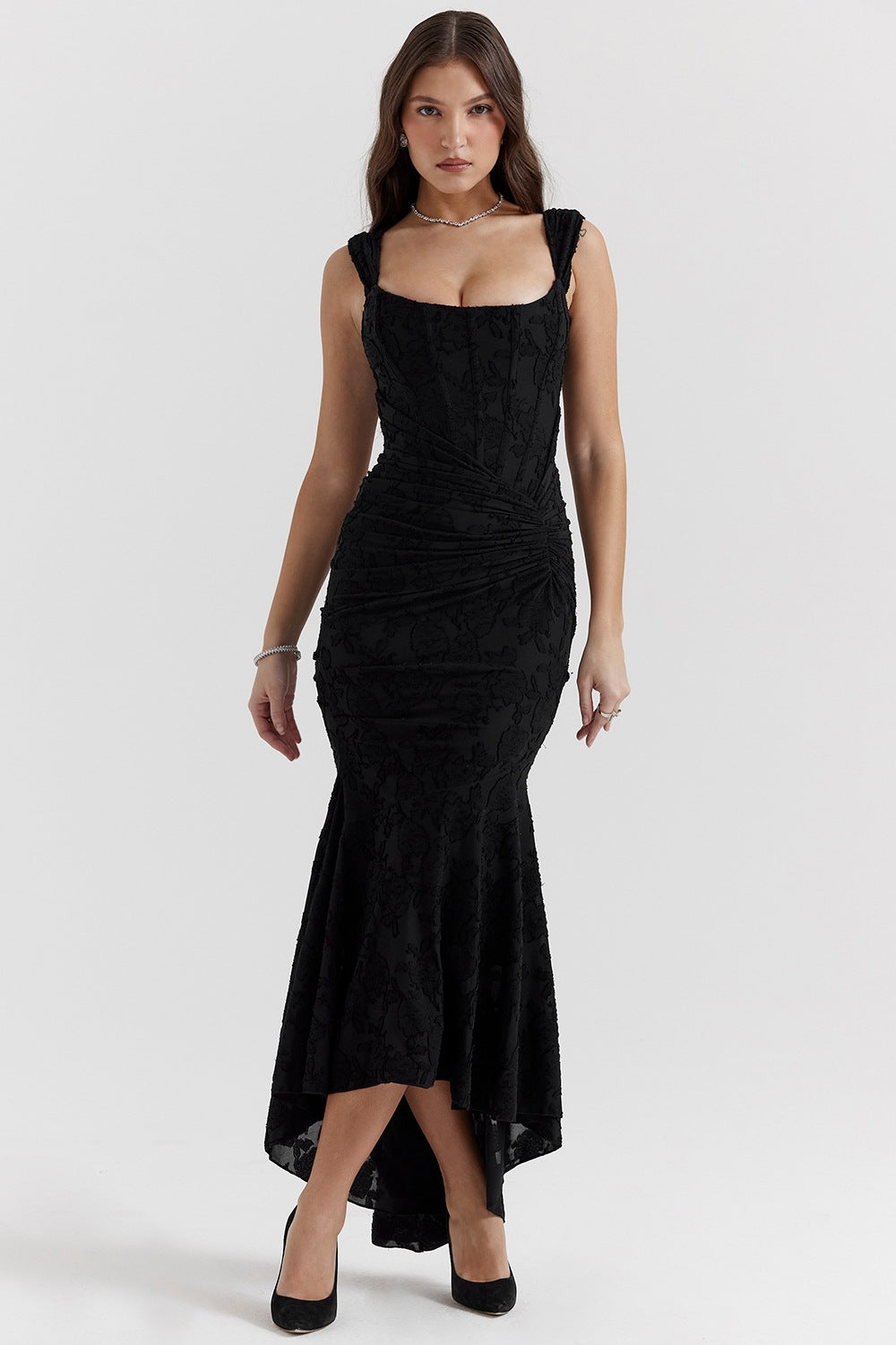 Off-Shoulder Tubular Bodycon Dress Fishtail Woman