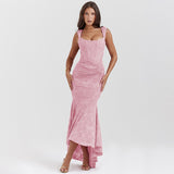 Off-Shoulder Tubular Bodycon Dress Fishtail Woman