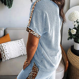 Women's two-piece female leopard print casual suit