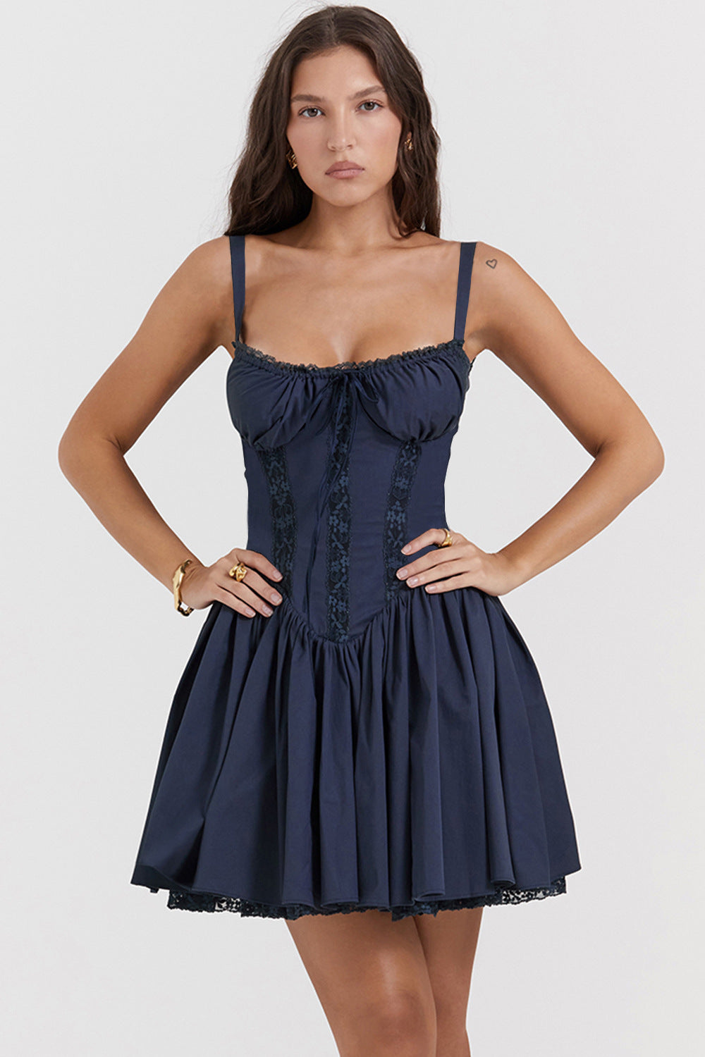 Sexy Women Lace Shoulder Strap Dress