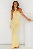Women's Solid Color Knitted Swimsuit Cover Up Dress