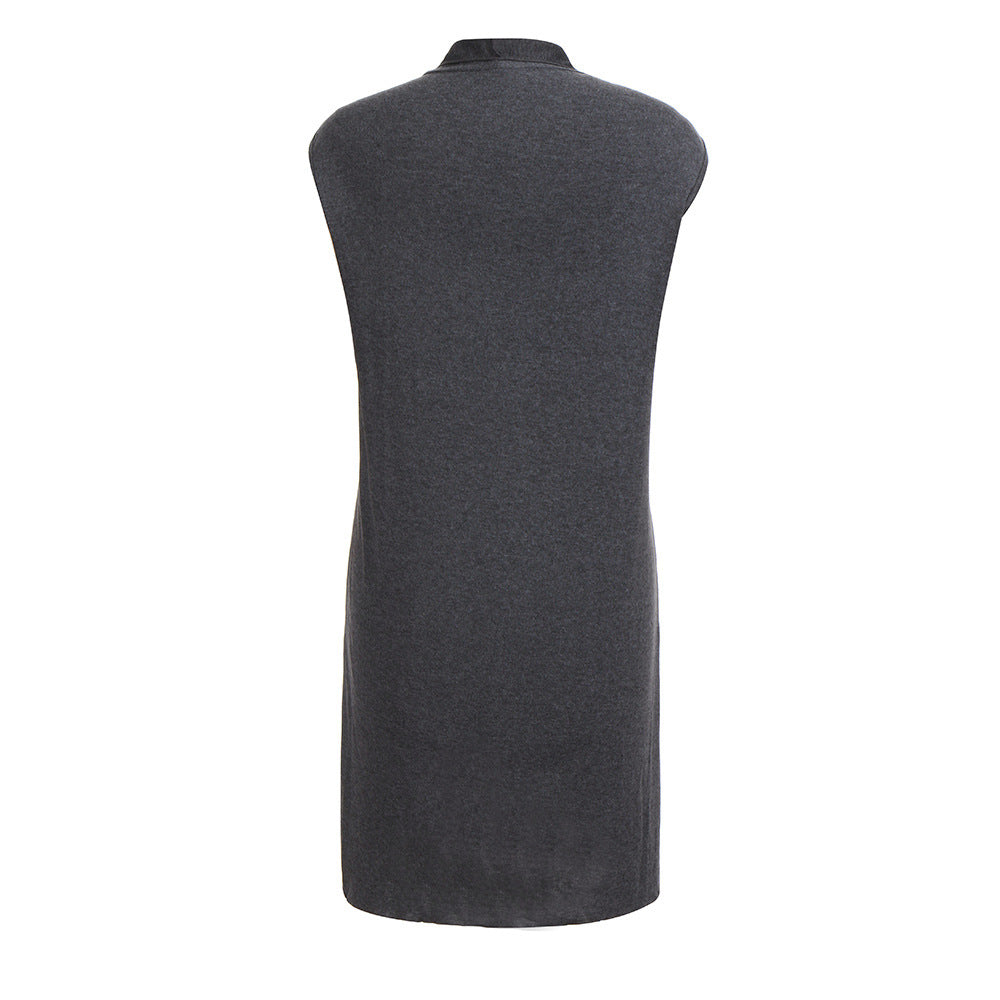 Women's Cardigan Fashion Medium and Long Sleeveless Vest Women