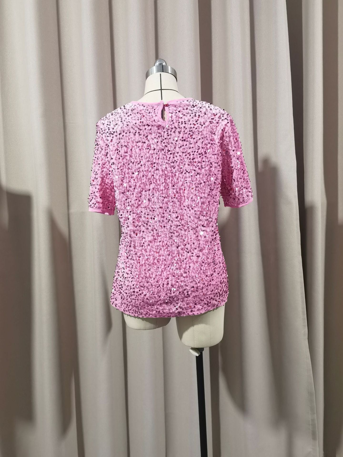 Short Sleeve Bag Neck Crew Neck Top Women's T-Shirt