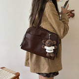 Women Vintage Shoulder Bag Portable Large Capacity Tote Bag
