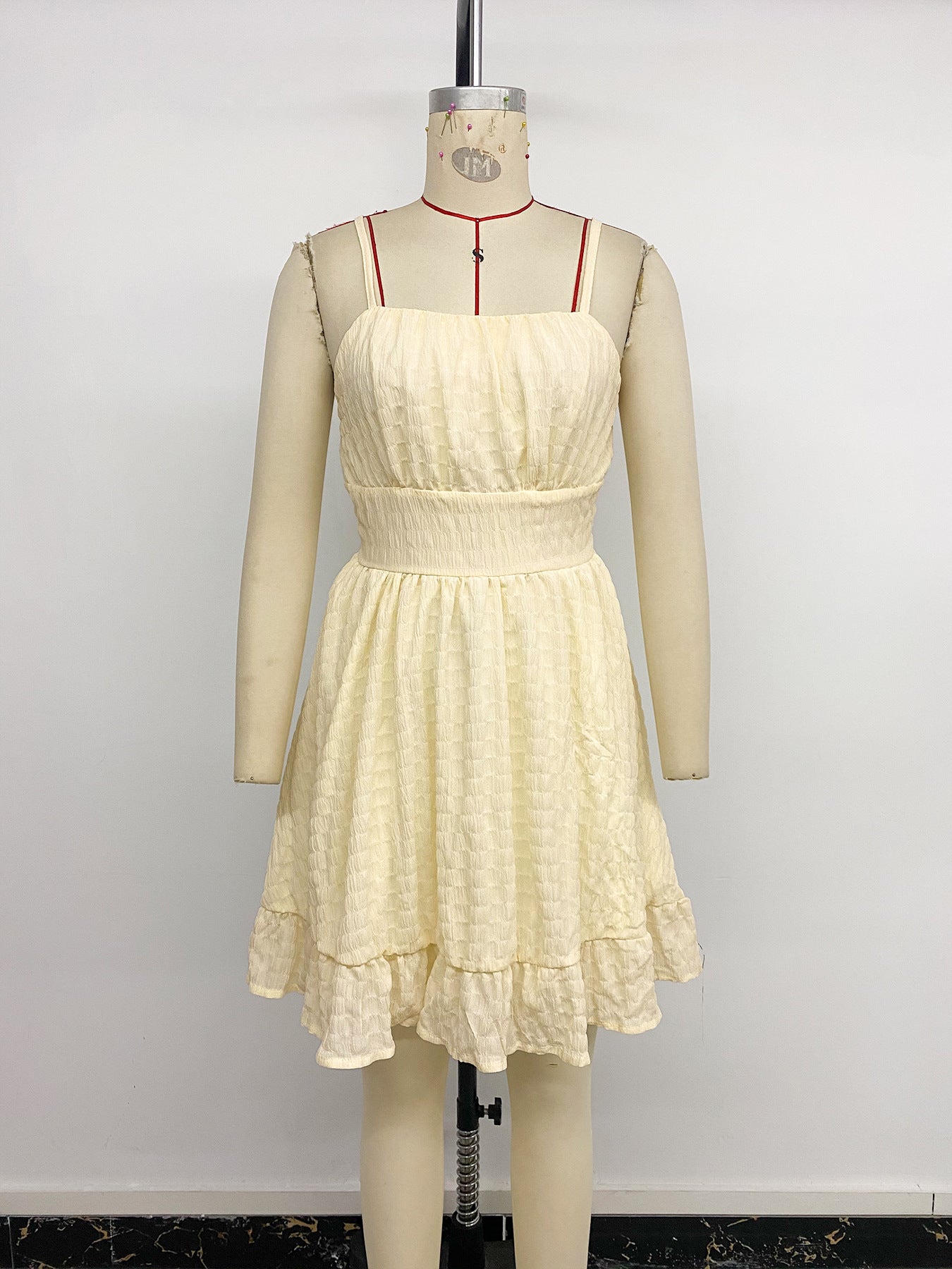 Short Slim-fitting Solid Color Suspender Dress