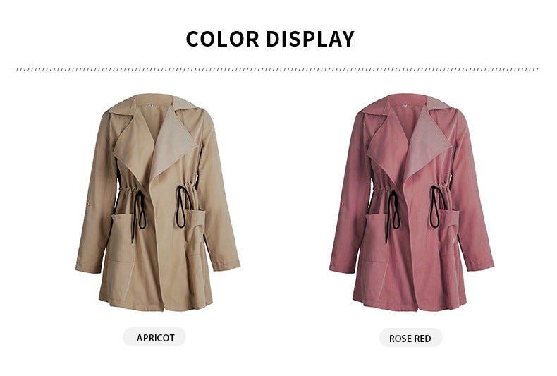 Women's Autumn And Winter Trench Coat Fashion Jacket