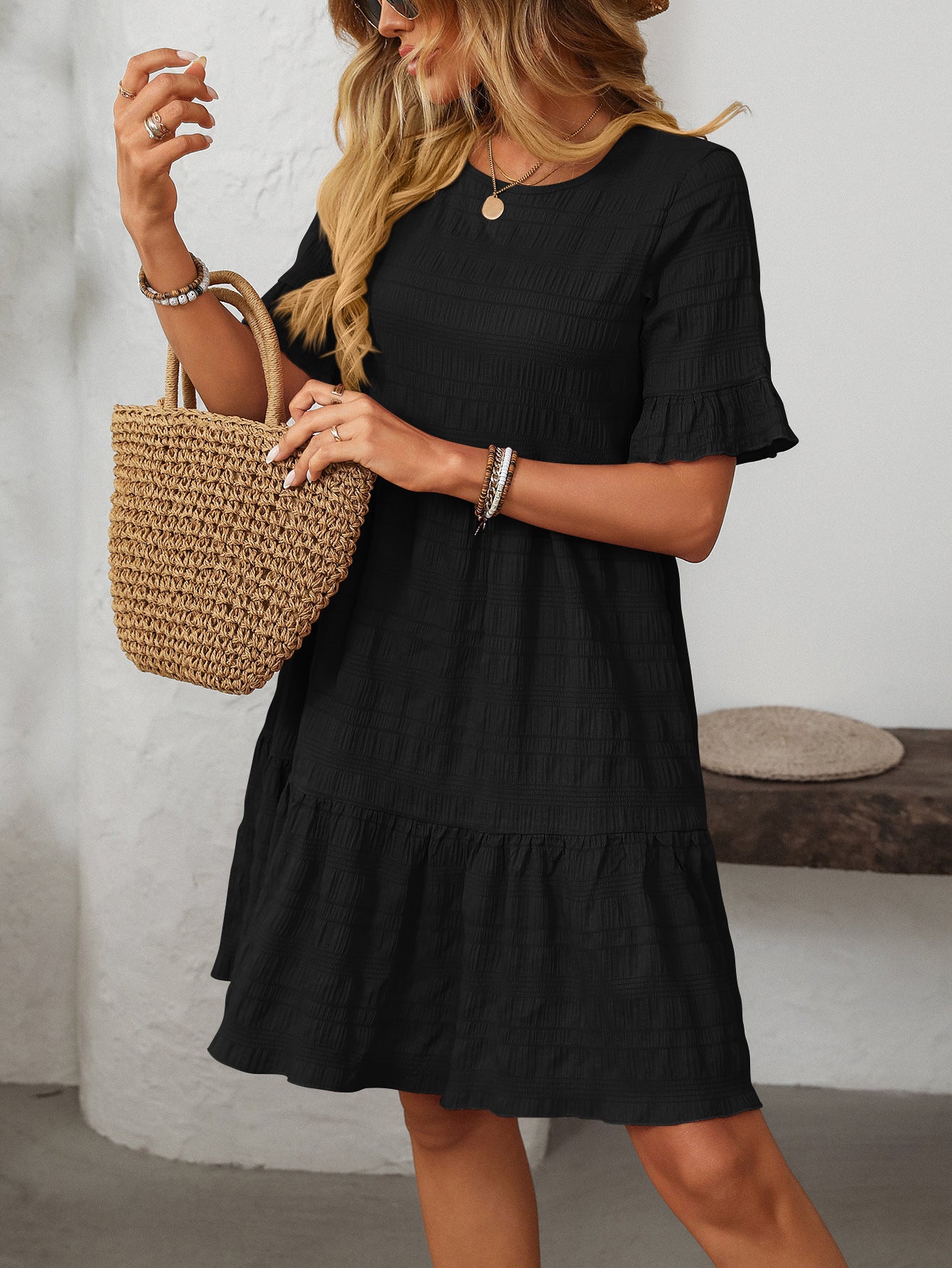 Women's Loose Casual Short Sleeve Elegant Dress