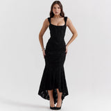 Off-Shoulder Tubular Bodycon Dress Fishtail Woman