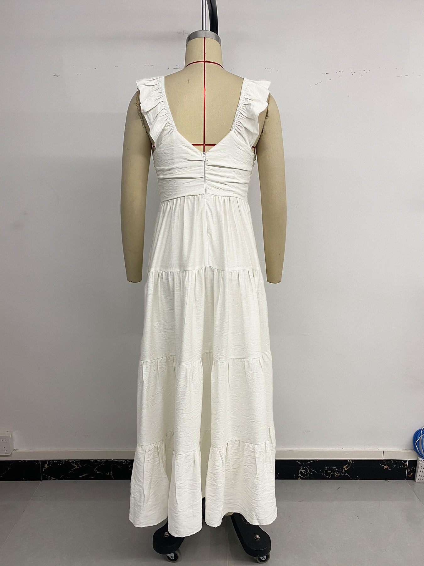 Long Sleeveless V-neck Dress for Women