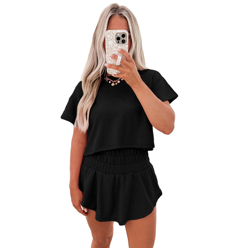 Short-sleeved Suit Women's Short Skirt Two-piece Set