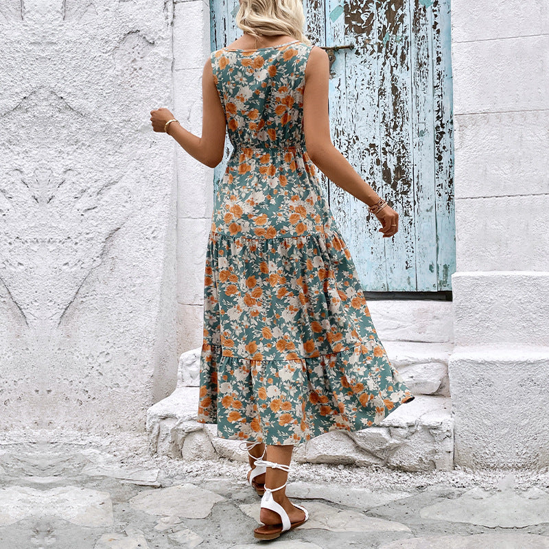 Summer Women's Printed Sleeveless Dress
