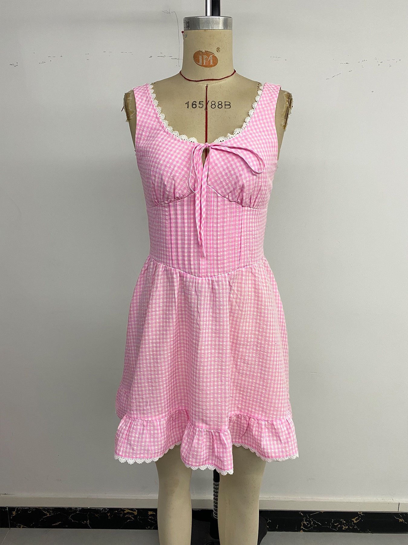 Women's Short Lace Bow-tie Dress