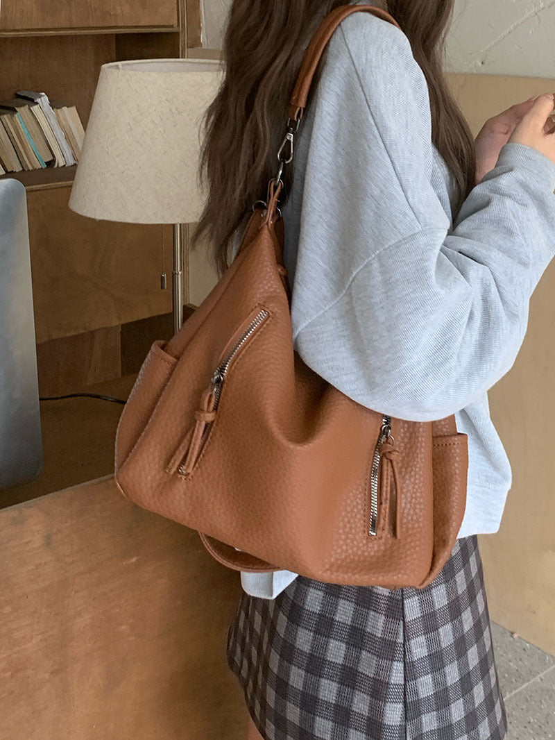 Women Vintage Tote Underarm Bag Crossbody Bag