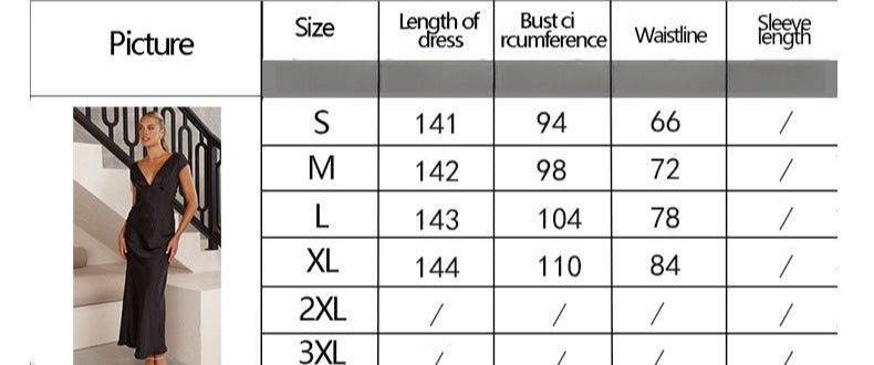 Women Sexy Deep V Slim Back Dress
