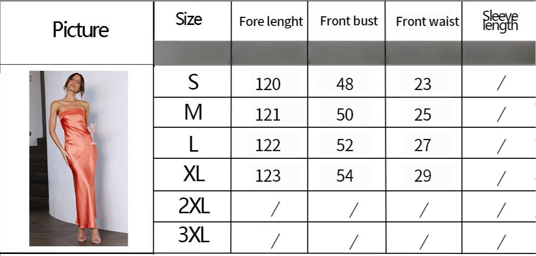 Women's Tube Satin Backless Strapless Dress with Print