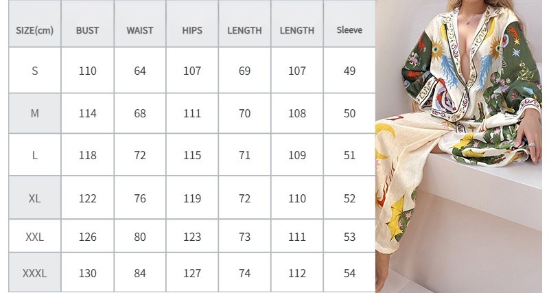 Elegant and Loose Bat Sleeve Print Fashion Set